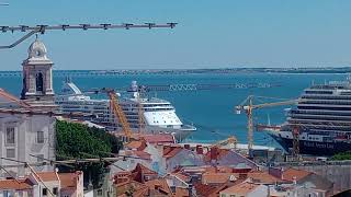 Seven seas voyager/ ms nieuw statendam/ celebrity Equinox in Lisbon 