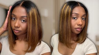 DARK ROOTS BROWN BLONDE BOB | The Perfect Fall Wig 😍 | Ft. Unice Amazon 