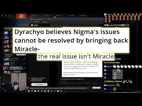 "the real issue isn't Miracle but the 3 doing nothing" -Qojqva checks Dyrachyo's BASED take on Nigma