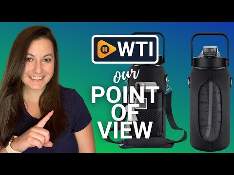 futaiphy Half Gallon Water Bottle With Sleeve 64oz (2L) Inspirational Water Bottle With Straw and Time Stamp - WTI product video review