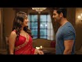 Romantic Wife In Red Saree Emotional Playful Moments With Husband Indian Couple Love Scene