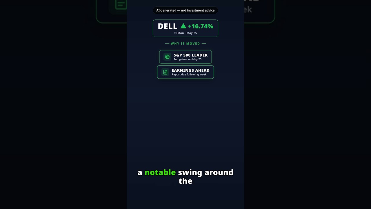 Why Is Dell Technologies Stock Soaring Today? DELL +16.74% (May 25) — Pre Earnings Surge