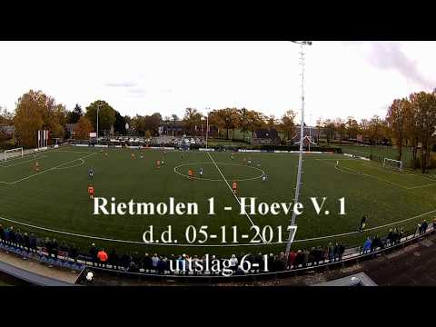 Rietmolen 1 - Hoeve Vooruit 1 doelpunten van de wedstrijd nov. 2017