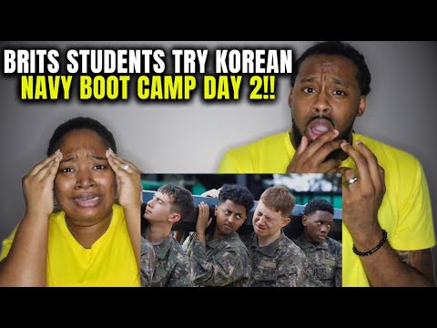 🇬🇧🇰🇷 THE HARDEST THING THEY'VE EVER DONE | Americans React to Brits in Korean Navy Boot Camp Day 2