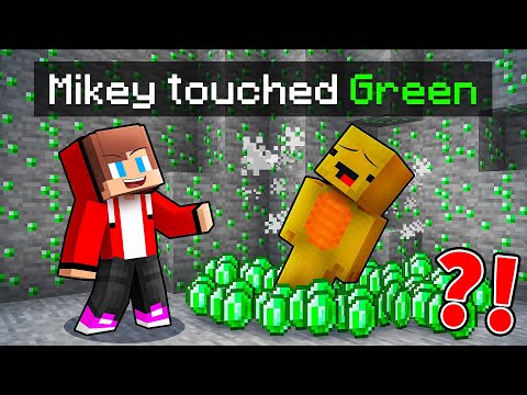 JJ and Mikey Can't Touch Any Color in Minecraft - Maizen