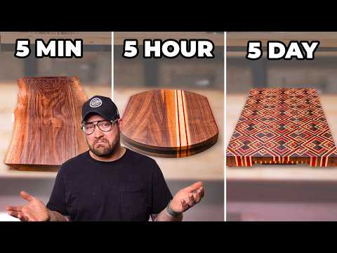I Build 3 Cutting Boards - 5 Min vs. 5 Hour vs. 5 Day