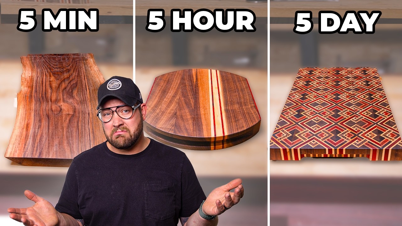 I Build 3 Cutting Boards - 5 Min vs. 5 Hour vs. 5 Day