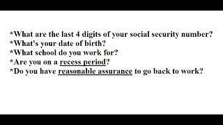 California EDD - Unemployment Interview Questions - Long-Term Substitute Teacher - School Employee