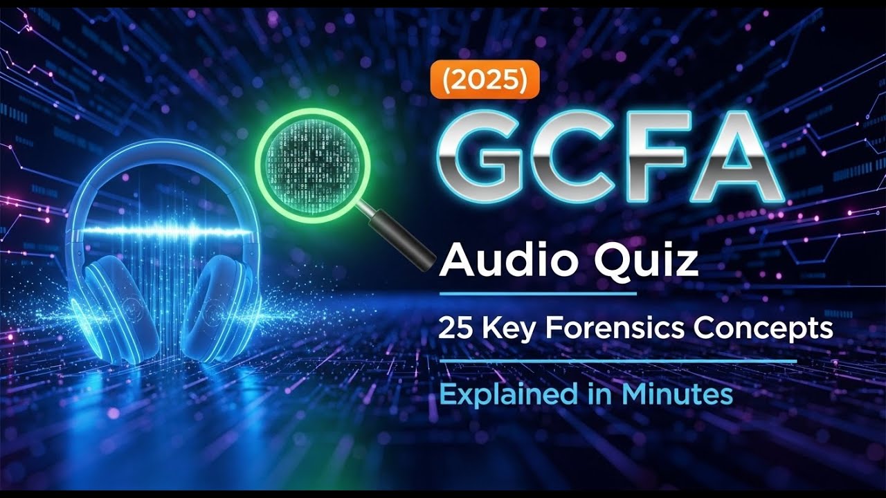 GCFA Audio Quiz (2026): 25 Key Forensics Concepts Explained in Minutes