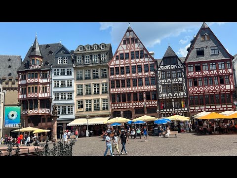 Passeio a pé por Frankfurt am main || Frankfurt 4k