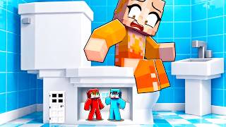Escondidos en la Base Secreta DENTRO del INODORO en Minecraft!