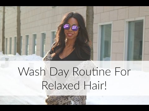 Relaxed Hair Wash Day Routine With Style Domination Wash Day