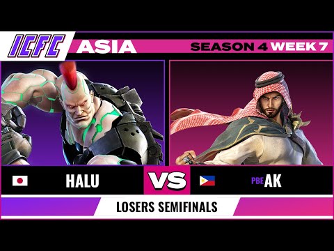 Halu (Jack-7) vs AK (Shaheen) Losers Semifinal - ICFC Tekken 7 Asia Season 4 Week 7