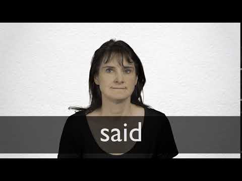 How to pronounce SAID in British English