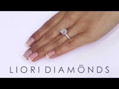 ER-SOLD-004 - 3.62 Carat D-SI2 Certified Princess Cut Diamond Engagement Ring 18k White Gold