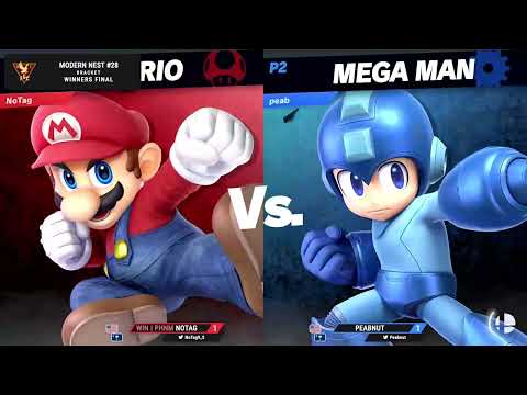 WIN PHNM NoTag (Mario) vs Peabnut (MegaMan) - Winners Finals - Modern Nest #28