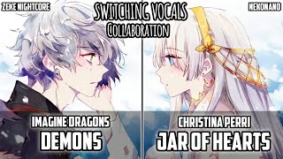 Download lagu Nightcore - Demons ✗ Jar of Hearts『Switching Vocals/Mashup』(Lyrics) mp3