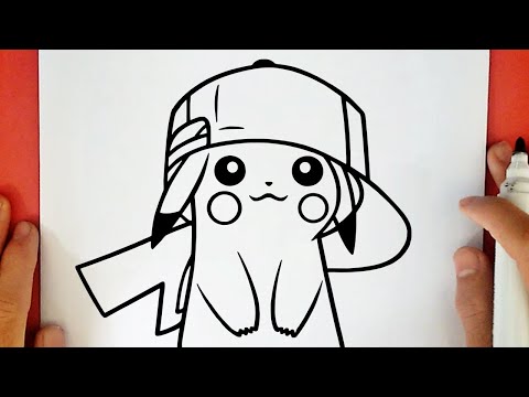 COMMENT DESSINER PIKACHU AVEC LA CASQUETTE DE SACHA