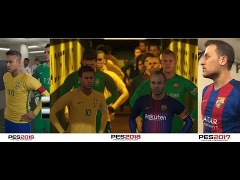 PES 2018 vs PES 2017 vs PES 2016 Gameplay Comparison