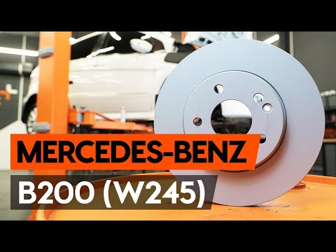 How to change front brake discs on MERCEDES-BENZ B200 (W245) [TUTORIAL AUTODOC]