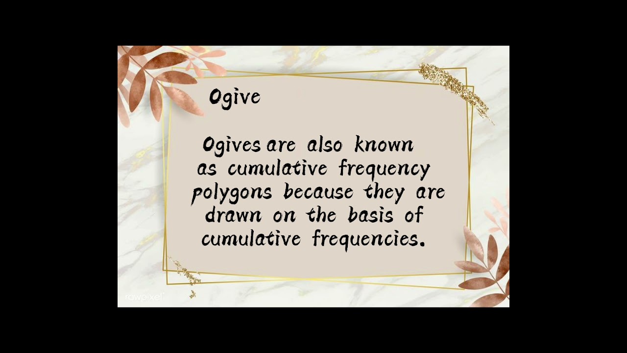 Ogive,Histogram and pie chart