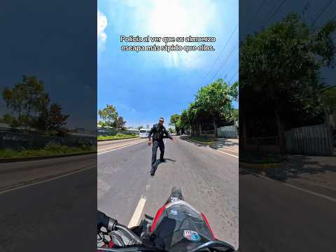 Esta vez se quedaron sin comer los oficiales de tránsito y se escapó biker.