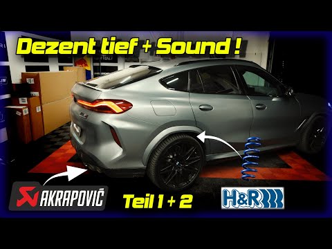 H&R LOWERING SPRINGS + AKRAPOVIC TITAN Slip-on exhaust system suitable for BMW X6M COMPETITION #S...