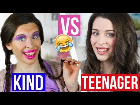 KIND vs TEENAGER: MAKE UP-ROUTINE! FAIL SCHMINKE FRÜHER vs HEUTE! | Vorstellung & Realität