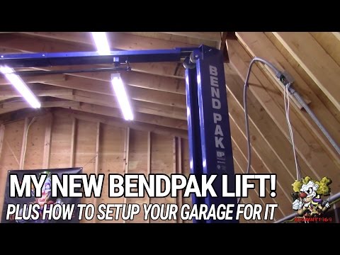 My New Bendpak lift & How to setup your garage for one!!