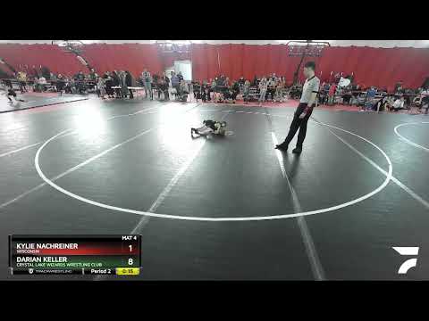 39-41 Lbs Round 3 - Darian Keller, Crystal Lake Wizards Wrestling Club Vs Kylie Nachreiner, Wiscon