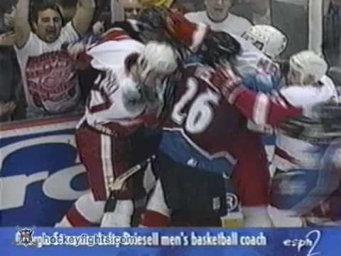 Mike Keane vs Tomas Holmstrom, Brent Severyn vs Aaron Ward Mar 26, 1997