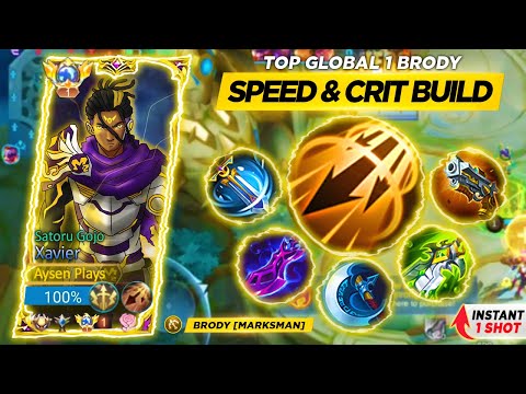 93% WINRATE!! BRODY SOLO RANKED SPEED AND CRITICAL DAMAGE BUILD 😱 | BRODY TIPS & GUIDE | BRODY MLBB