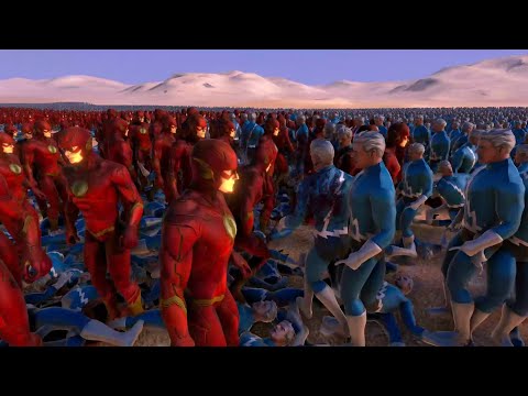 Speed War : 30.000 QuickSilver vs. 3000 TheFlash - Ultimate Epic Battle Simulator