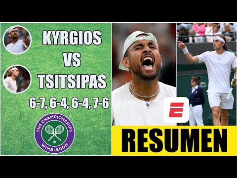 Video: Wimbledon: Nick Kyrgios le ganó un partido surrealista a Stefanos Tsitsipas