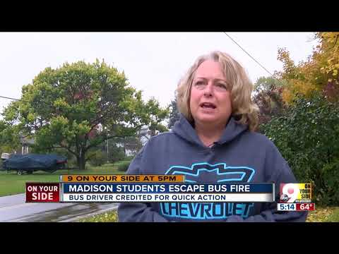 School bus driver safely evacuated kids from bus that burst into flames