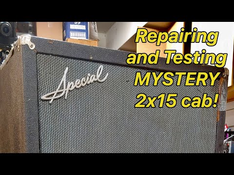 Testing and repairing a MYSTERY "Special 2x15" cabinet