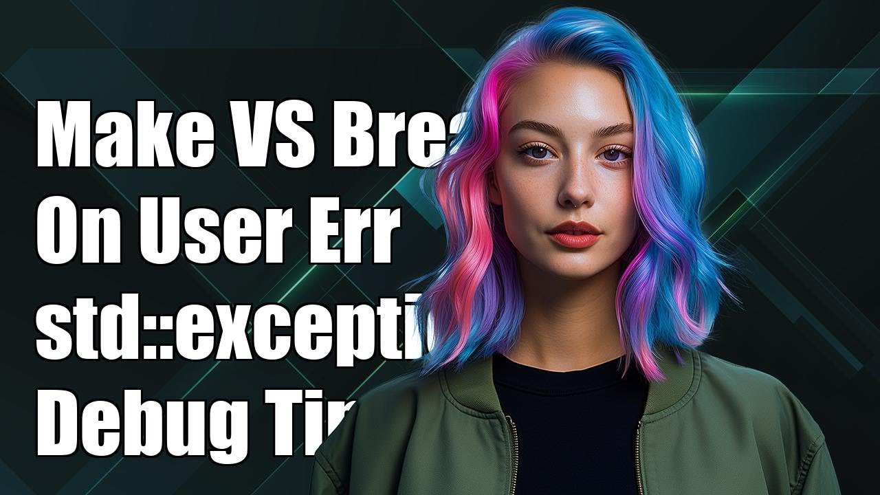 How to Make Visual Studio Break on User std::exception Exceptions