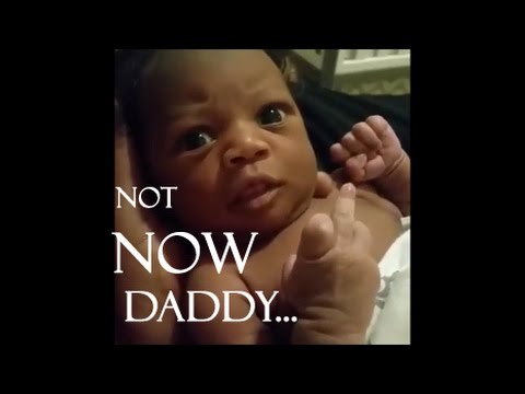 Newborn Baby Gives Daddy the Finger
