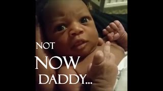 Newborn Baby Gives Daddy the Finger