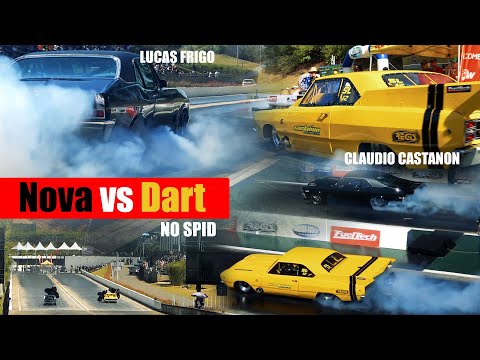 Chevy Nova vs Dodge Dart - Pega a mais de 250km/h no SPID - Quem levou?