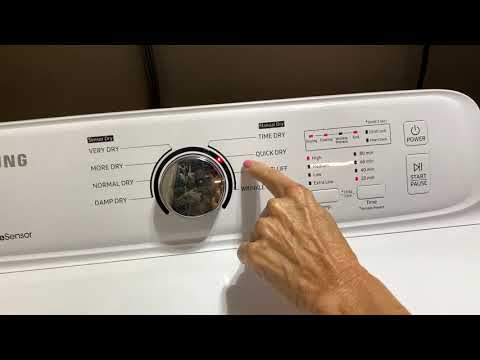 How to set your Samsung dryer to 20 minutes quick dry