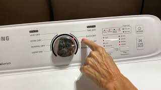 How to set your Samsung dryer to 20 minutes quick dry
