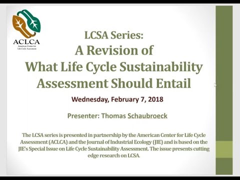 LCSA Series: A Revision of What Life Cycle Sustainability Assessment Should Entail