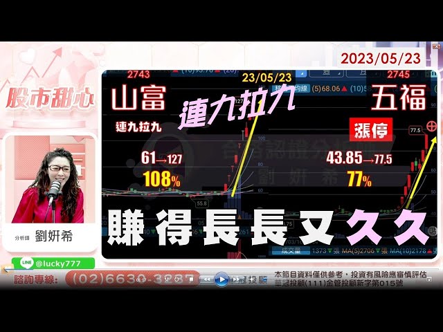 05/23【甜心盤後影音】連九拉九，賺得長長又久久