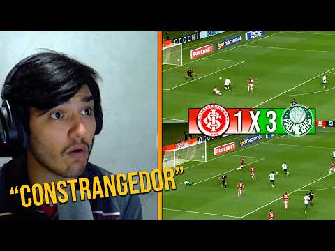 Colorado reacts to Palmeiras' 3-1 victory over Internacional.