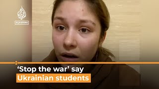 Ukrainian high school students appeal to the world: ‘Stop the war’
