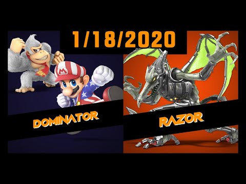 ECG Weekly 1/18/2020 - Winners Round 3 - Dominator(Mario, Donkey Kong) Vs. Razor(Ridley) - SSBU