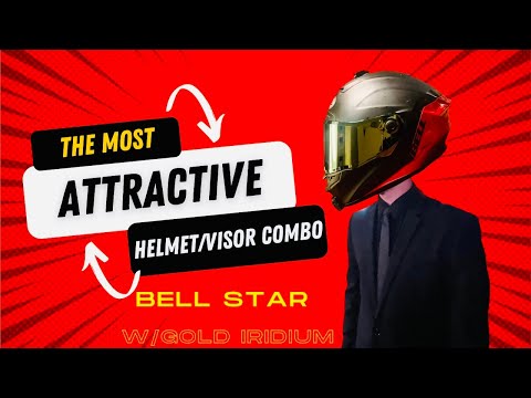 Bell Star helmet W/ GOLD IRIDIUM VISOR / BELL HELMET / motorcycle helmet