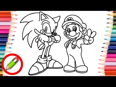 How to Draw Sonic and Mario Coloring Pages - Champions NCS Release