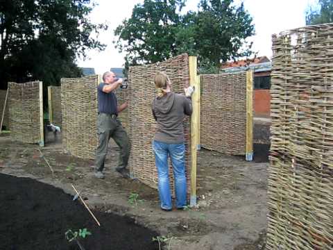 Montage Weidenzaunelemente